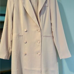 Express Light Pink Double-Breasted Blazer
